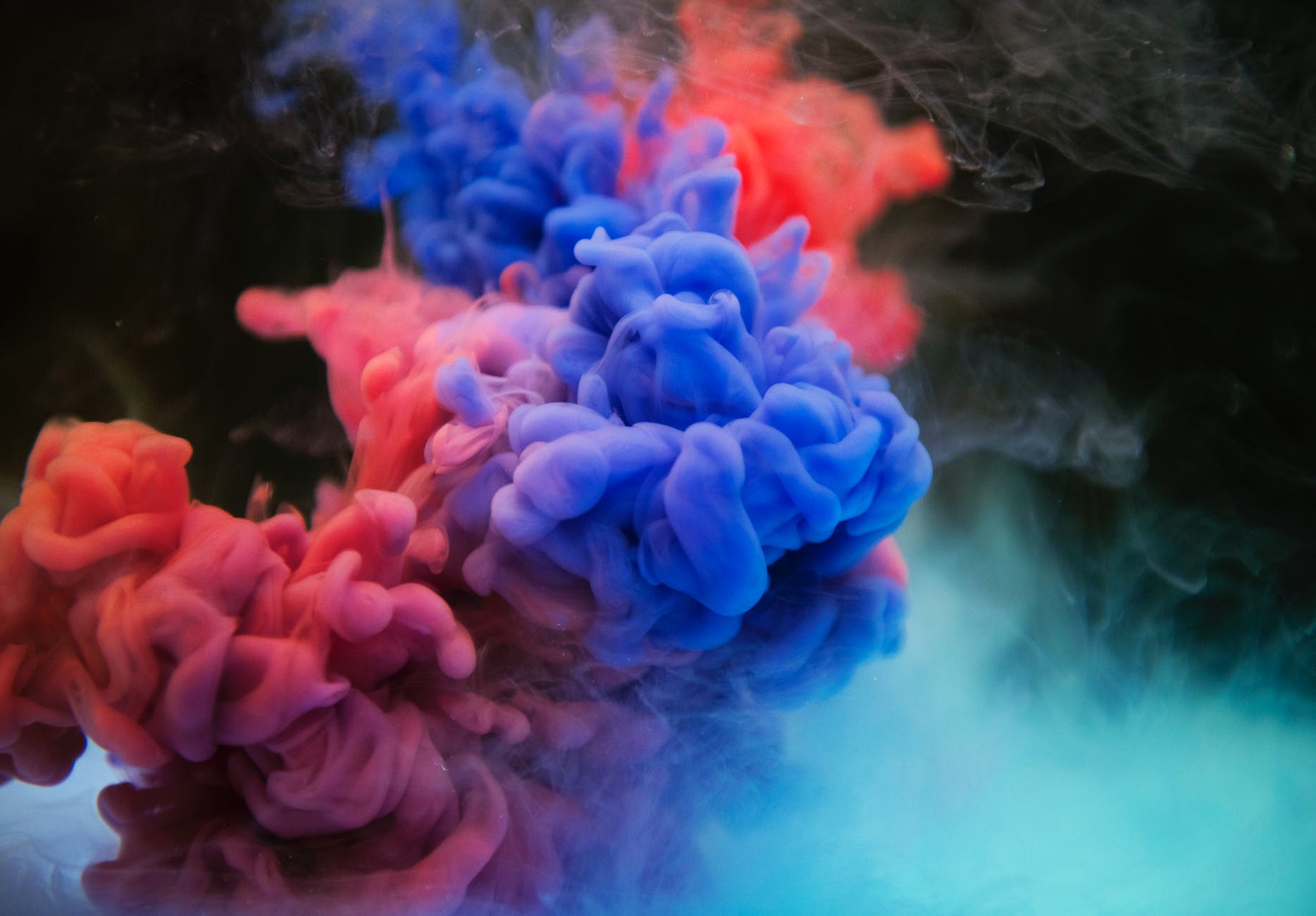 multicolored smoke